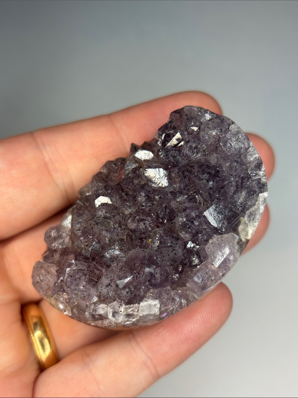 Purple Fluorite Druzy cluster stone